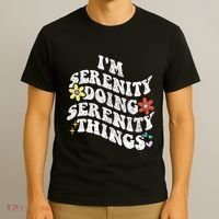 Retro Groovy Im Serenity Doing Serenity Things Funny T-Shirt thumb 3