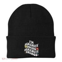 Retro Groovy Im Serenity Doing Serenity Things Funny Beanie thumb 0