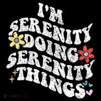 Retro Groovy Im Serenity Doing Serenity Things Funny Women's Hoodie thumb 2