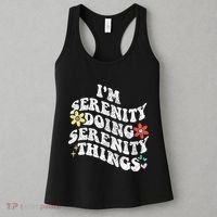 Retro Groovy Im Serenity Doing Serenity Things Funny Women's Tank Top thumb 3