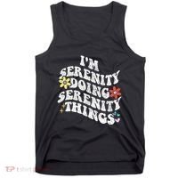 Retro Groovy Im Serenity Doing Serenity Things Funny Tank Top thumb 0