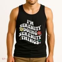 Retro Groovy Im Serenity Doing Serenity Things Funny Tank Top thumb 3