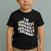 Retro Groovy Im Serenity Doing Serenity Things Funny Toddler T-Shirt thumb 2
