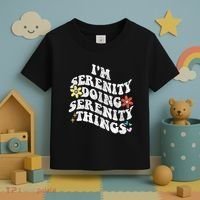 Retro Groovy Im Serenity Doing Serenity Things Funny Toddler T-Shirt thumb 3