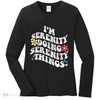Retro Groovy Im Serenity Doing Serenity Things Funny Women's Long Sleeve Shirt thumb 0