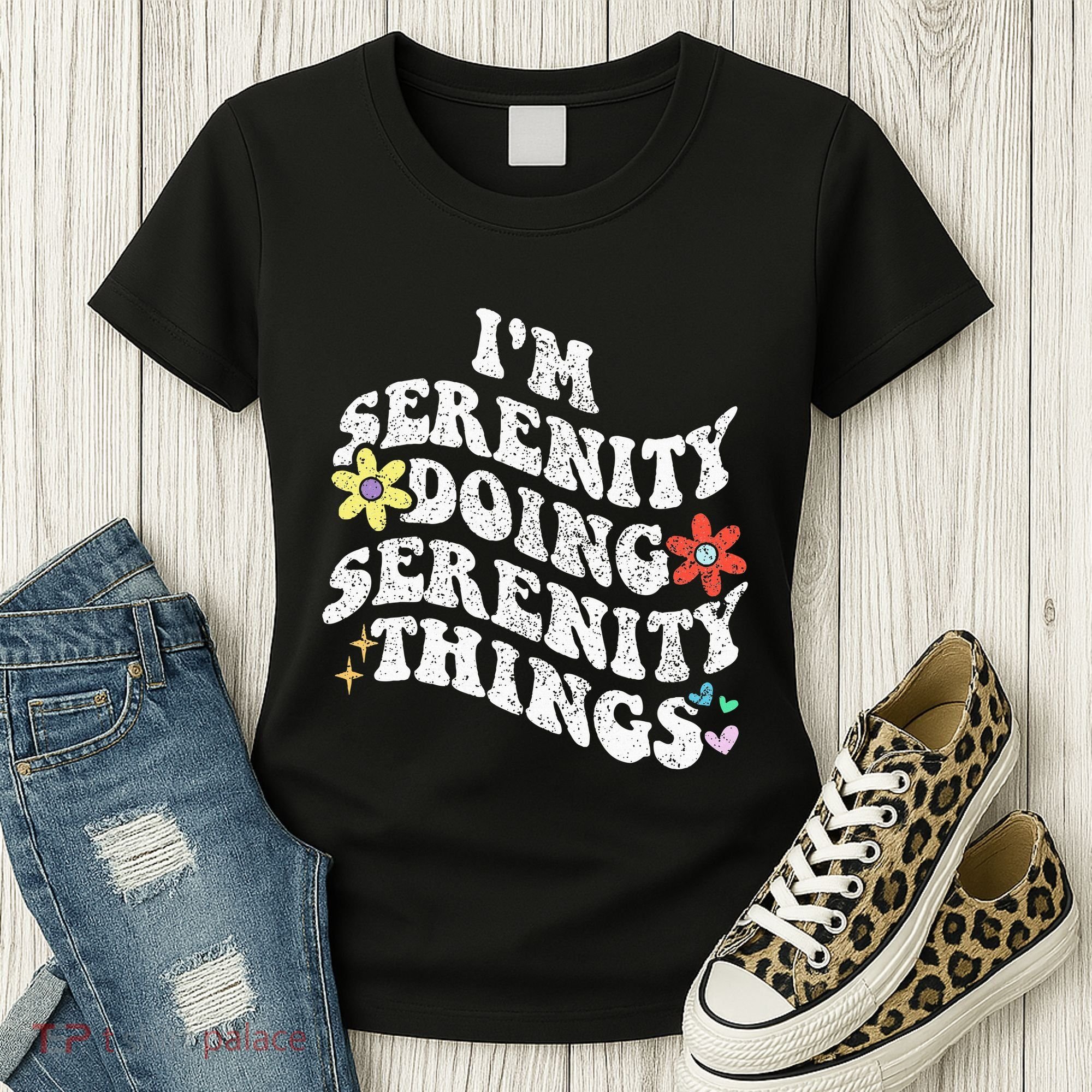 Retro Groovy Im Serenity Doing Serenity Things Funny Women's T-Shirt