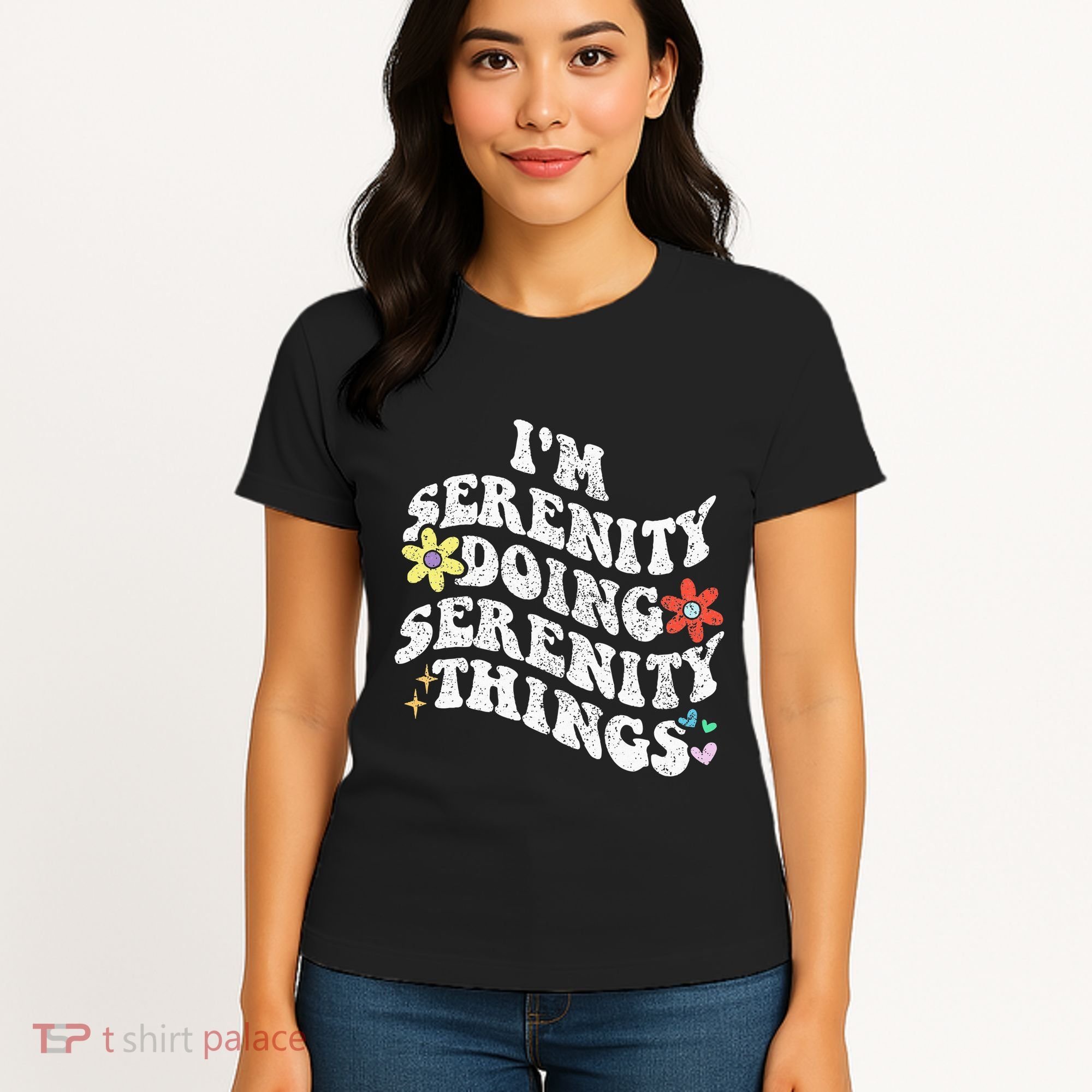 Retro Groovy Im Serenity Doing Serenity Things Funny Women's T-Shirt