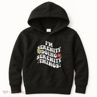 Retro Groovy Im Serenity Doing Serenity Things Funny Kids Hoodie thumb 0