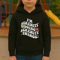 Retro Groovy Im Serenity Doing Serenity Things Funny Kids Hoodie thumb 3