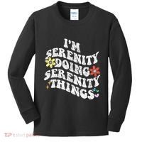 Retro Groovy Im Serenity Doing Serenity Things Funny Kids Long Sleeve Shirt thumb 0