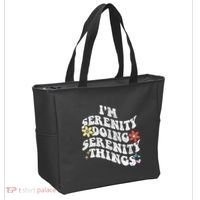 Retro Groovy Im Serenity Doing Serenity Things Funny Tote Bag thumb 2