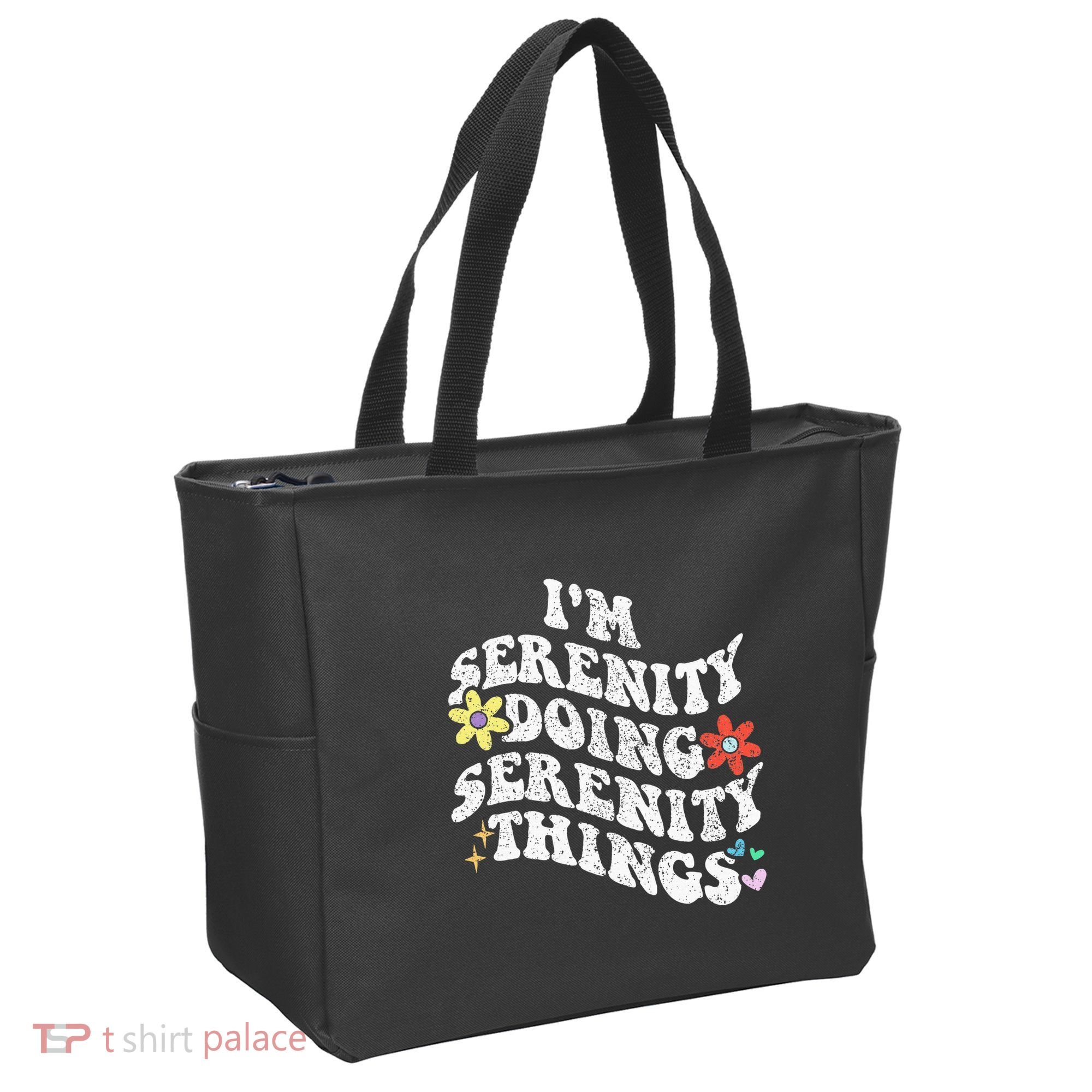 Retro Groovy Im Serenity Doing Serenity Things Funny Tote Bag
