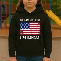 Relax Gringo Im Legal New Citizen Immigration Gift Kids Hoodie thumb 3