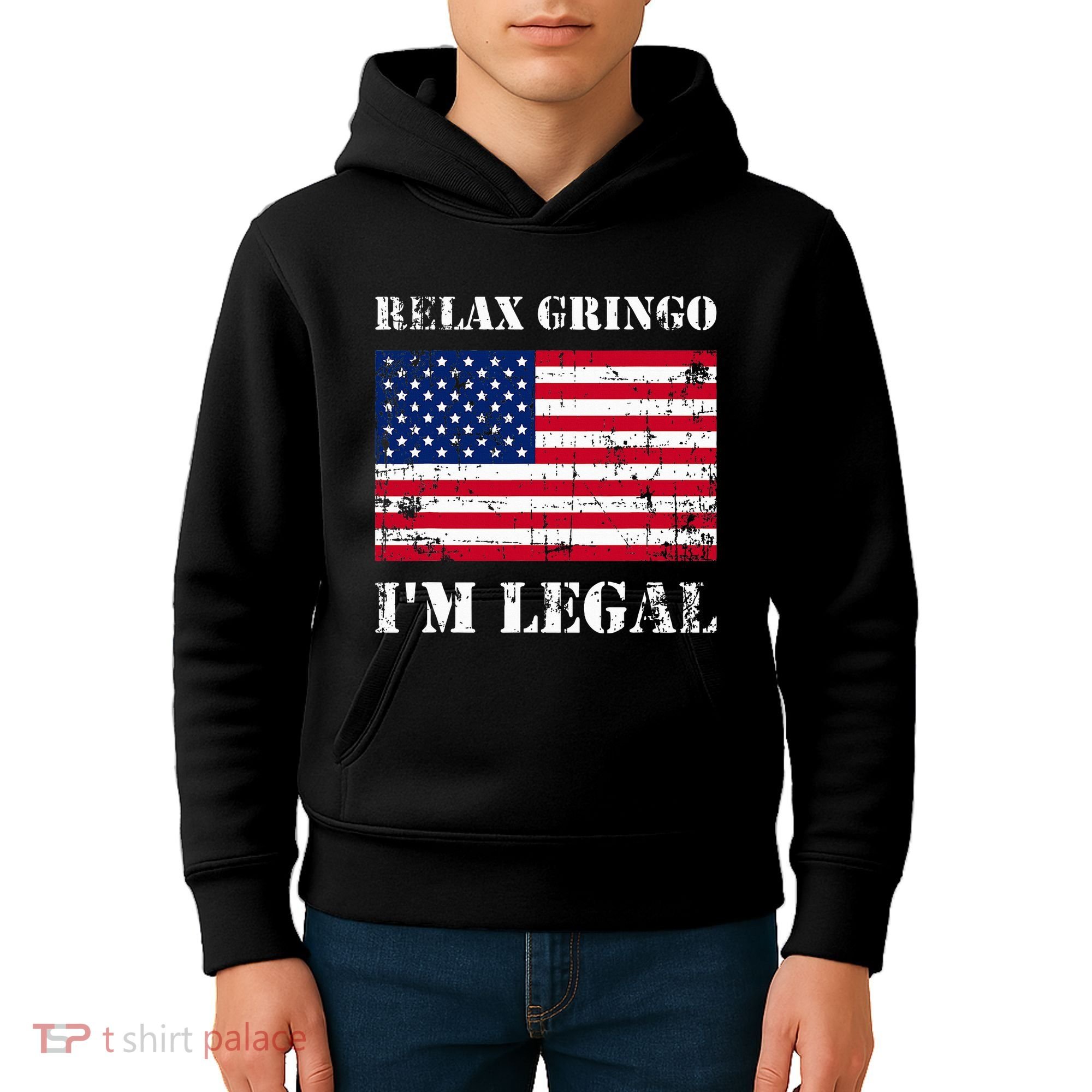 Relax Gringo Im Legal New Citizen Immigration Gift Kids Hoodie