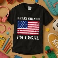 Relax Gringo Im Legal New Citizen Immigration Gift Kids T-Shirt thumb 3