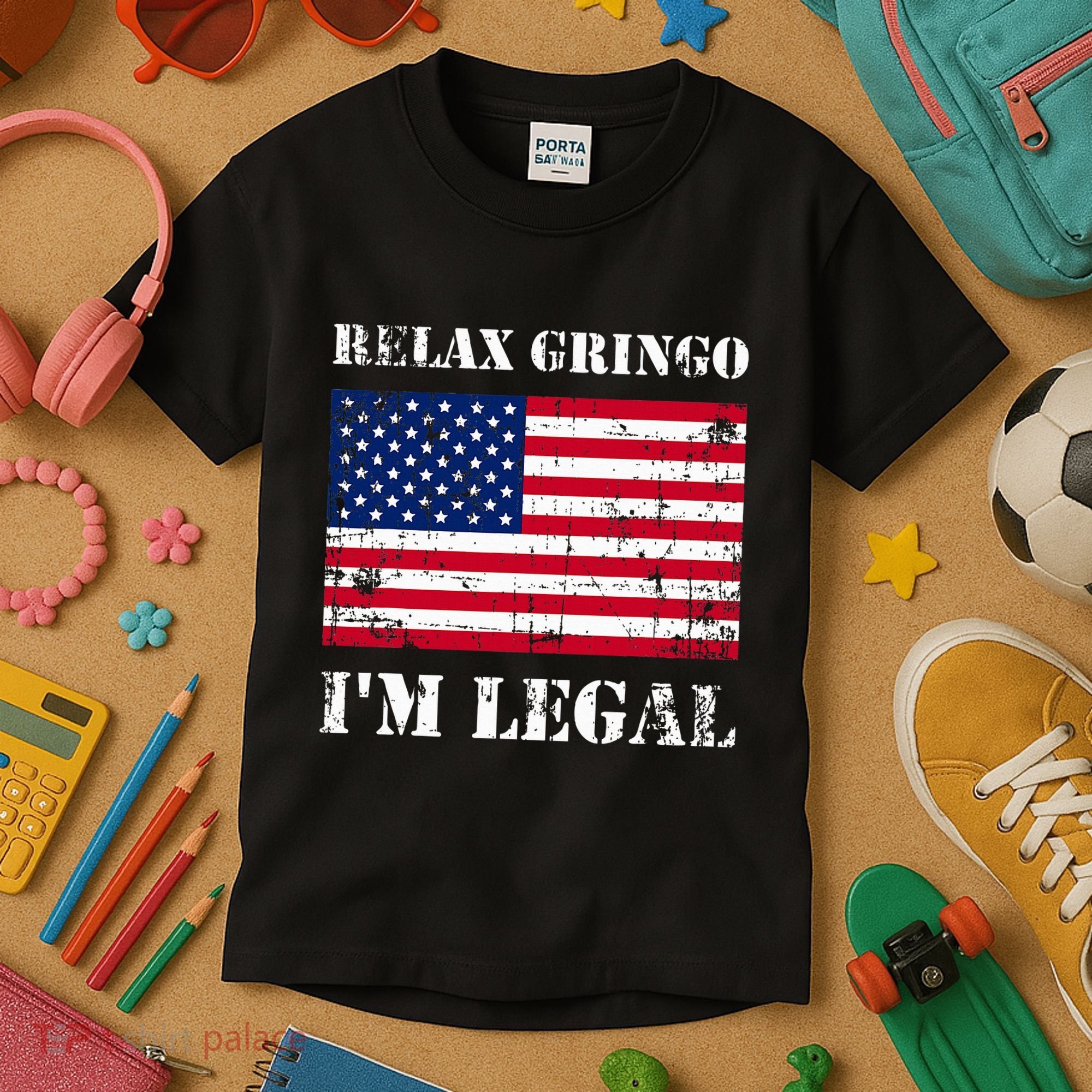 Relax Gringo Im Legal New Citizen Immigration Gift Kids T-Shirt