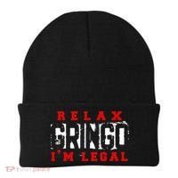 Relax Gringo IM Legal Funny Mexican Immigrant Beanie thumb 0