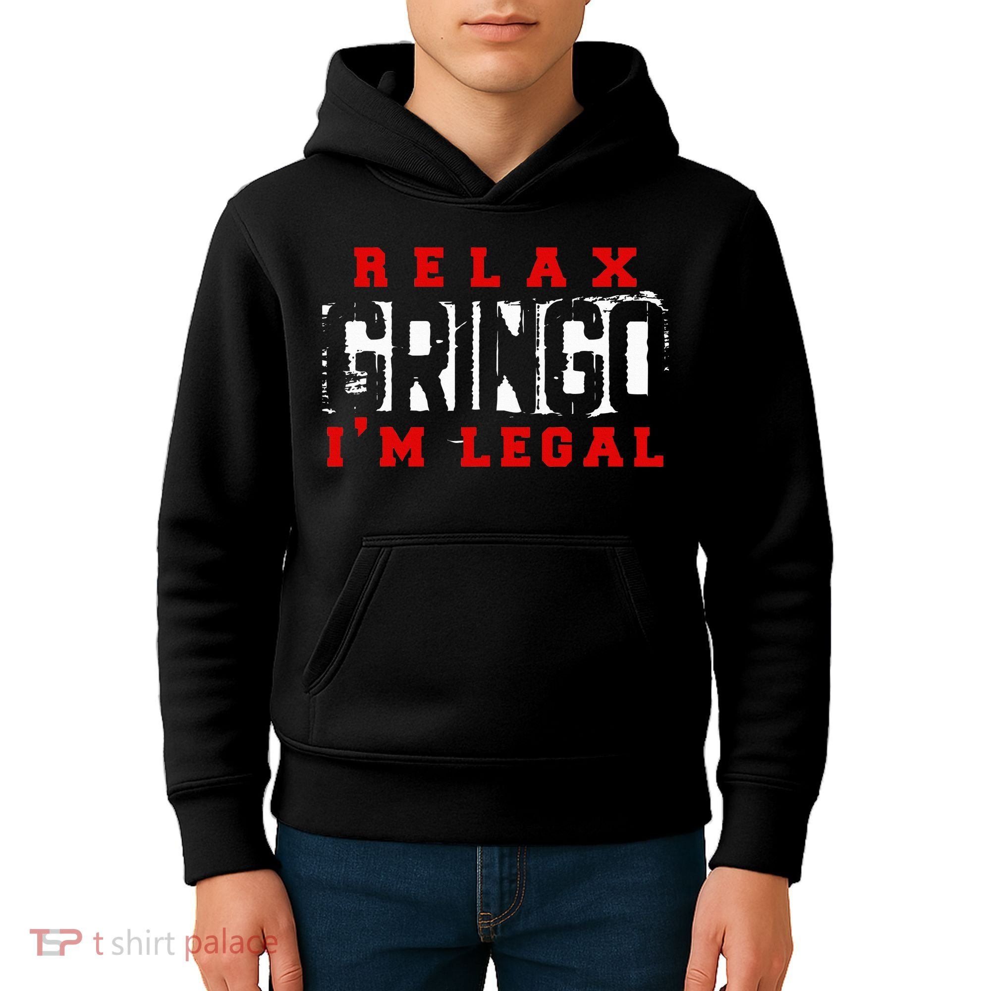 Relax Gringo IM Legal Funny Mexican Immigrant Kids Hoodie