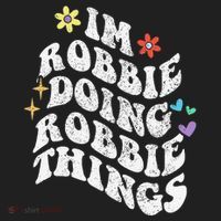 Retro Groovy Im Robbie Doing Robbie Things Funny MotherS Hat thumb 2