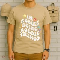 Retro Groovy Im Robbie Doing Robbie Things Funny MotherS T-Shirt thumb 6