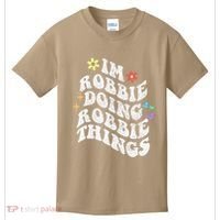 Retro Groovy Im Robbie Doing Robbie Things Funny MotherS Kids T-Shirt thumb 0