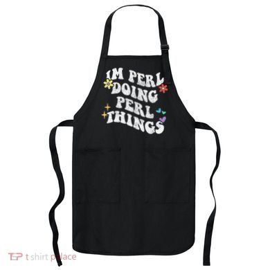 Retro Groovy Im Perl Doing Perl Things Funny MotherS Day Apron