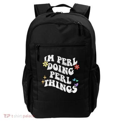 Retro Groovy Im Perl Doing Perl Things Funny MotherS Day Backpack
