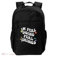 Retro Groovy Im Perl Doing Perl Things Funny MotherS Day Backpack thumb 0