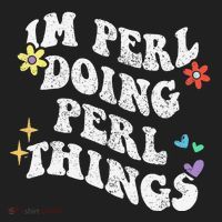 Retro Groovy Im Perl Doing Perl Things Funny MotherS Day Beanie thumb 2