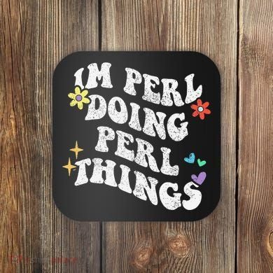 Retro Groovy Im Perl Doing Perl Things Funny MotherS Day Coaster