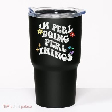 Retro Groovy Im Perl Doing Perl Things Funny MotherS Day Tumbler
