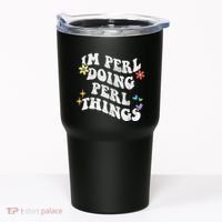 Retro Groovy Im Perl Doing Perl Things Funny MotherS Day Tumbler thumb 0