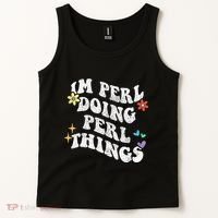 Retro Groovy Im Perl Doing Perl Things Funny MotherS Day Tank Top thumb 2