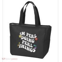 Retro Groovy Im Perl Doing Perl Things Funny MotherS Day Tote Bag thumb 3