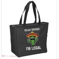 Relax Gringo Im Legal Funny Cinco De Mayo Mexican Immigrant Tote Bag thumb 2