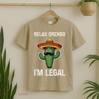 Relax Gringo Im Legal Funny Cinco De Mayo Mexican Immigrant T-Shirt thumb 2