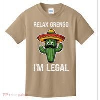 Relax Gringo Im Legal Funny Cinco De Mayo Mexican Immigrant Kids T-Shirt thumb 0