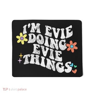 Retro Groovy Im Evie Doing Evie Things Funny Mother's Day Mousepad