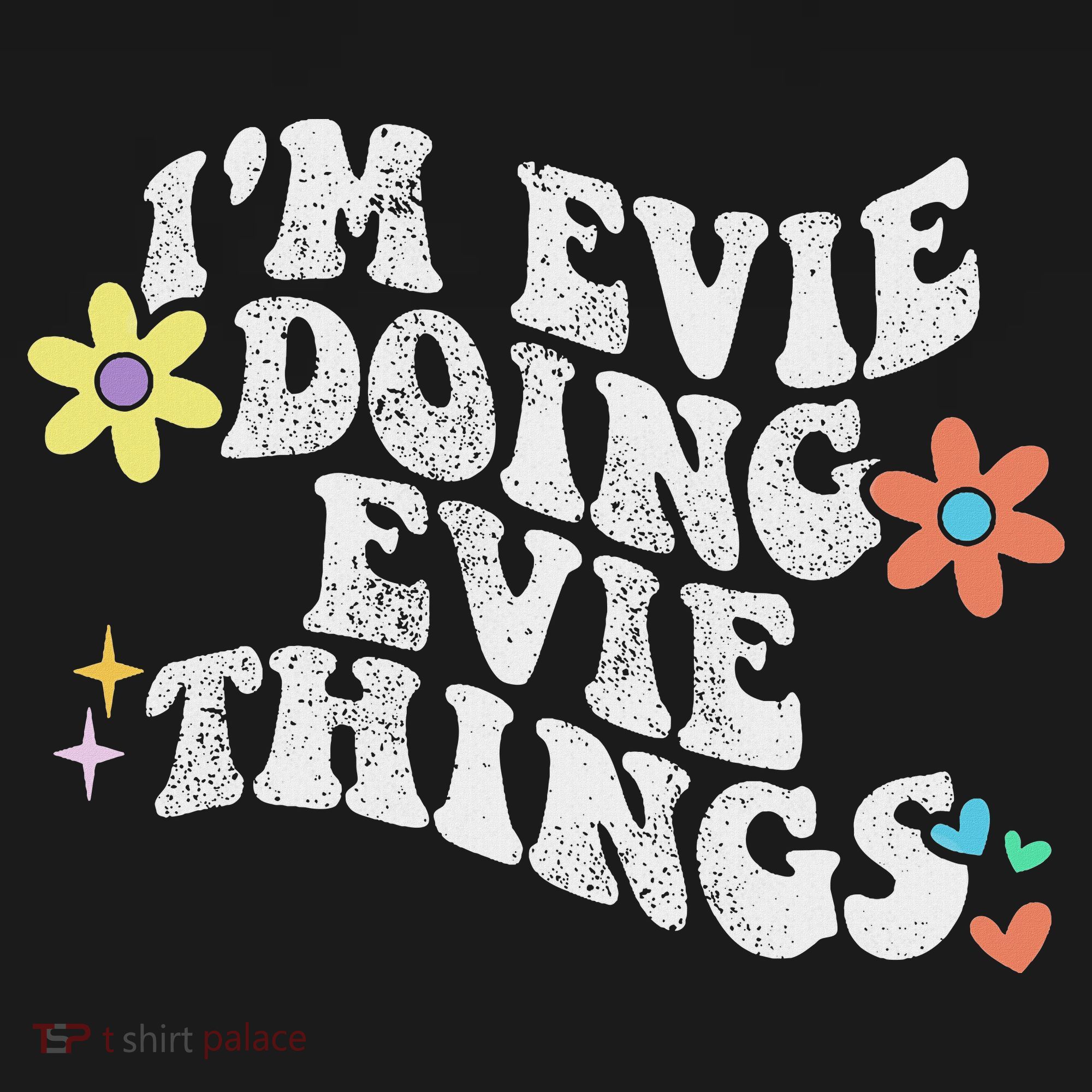 Retro Groovy Im Evie Doing Evie Things Funny Mother's Day Women's Tank Top