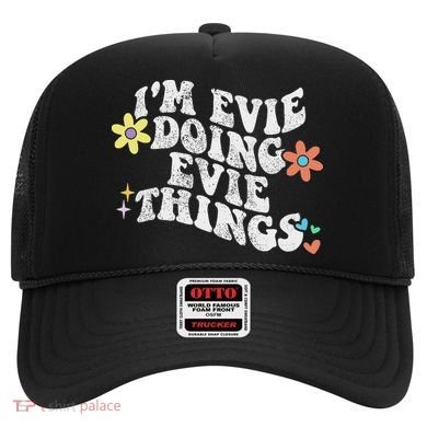 Retro Groovy Im Evie Doing Evie Things Funny Mother's Day Hat