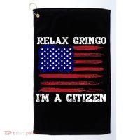 Relax Gringo IM A Usa Citizen Funny Golf Towel thumb 0