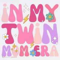 Retro Groovy In My Twin Mom Era Happy Mothers Day T-Shirt thumb 7