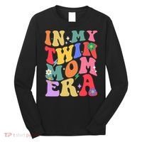 Retro Groovy In My Twin Mom Era Happy Mothers Day Long Sleeve Shirt thumb 0