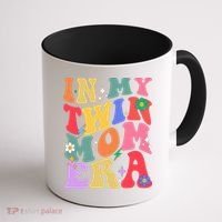 Retro Groovy In My Twin Mom Era Happy Mothers Day Coffee Mug thumb 1