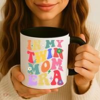 Retro Groovy In My Twin Mom Era Happy Mothers Day Coffee Mug thumb 3