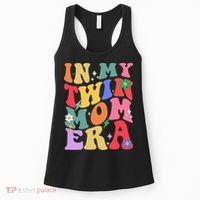 Retro Groovy In My Twin Mom Era Happy Mothers Day Women's Tank Top thumb 0
