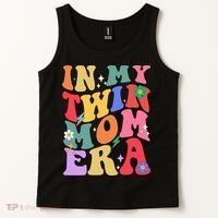 Retro Groovy In My Twin Mom Era Happy Mothers Day Tank Top thumb 2
