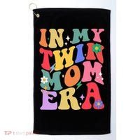 Retro Groovy In My Twin Mom Era Happy Mothers Day Golf Towel thumb 0