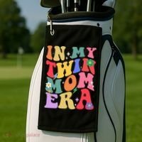 Retro Groovy In My Twin Mom Era Happy Mothers Day Golf Towel thumb 2