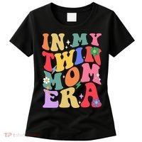 Retro Groovy In My Twin Mom Era Happy Mothers Day Women's T-Shirt thumb 0